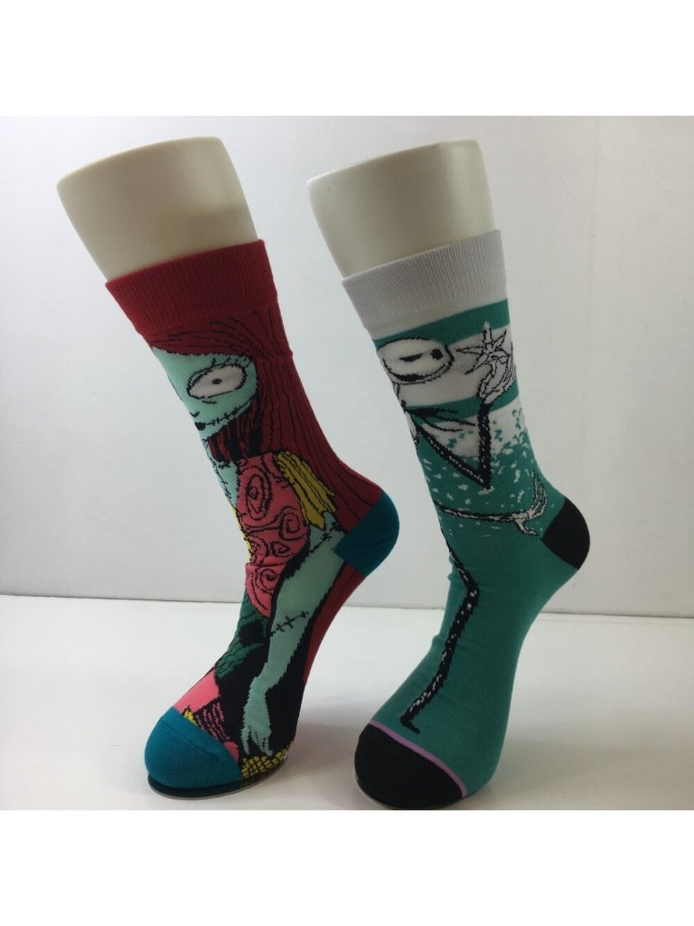 Unisex Crew Socks Set 2 Nightmare Before Christmas Jack Skellington Sally